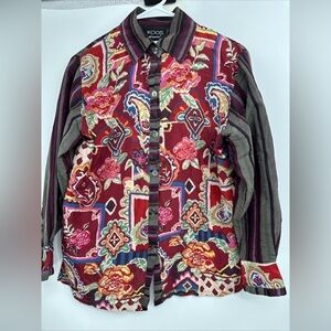 Koos Of Course Size Small Silk Button Down Top Artsy